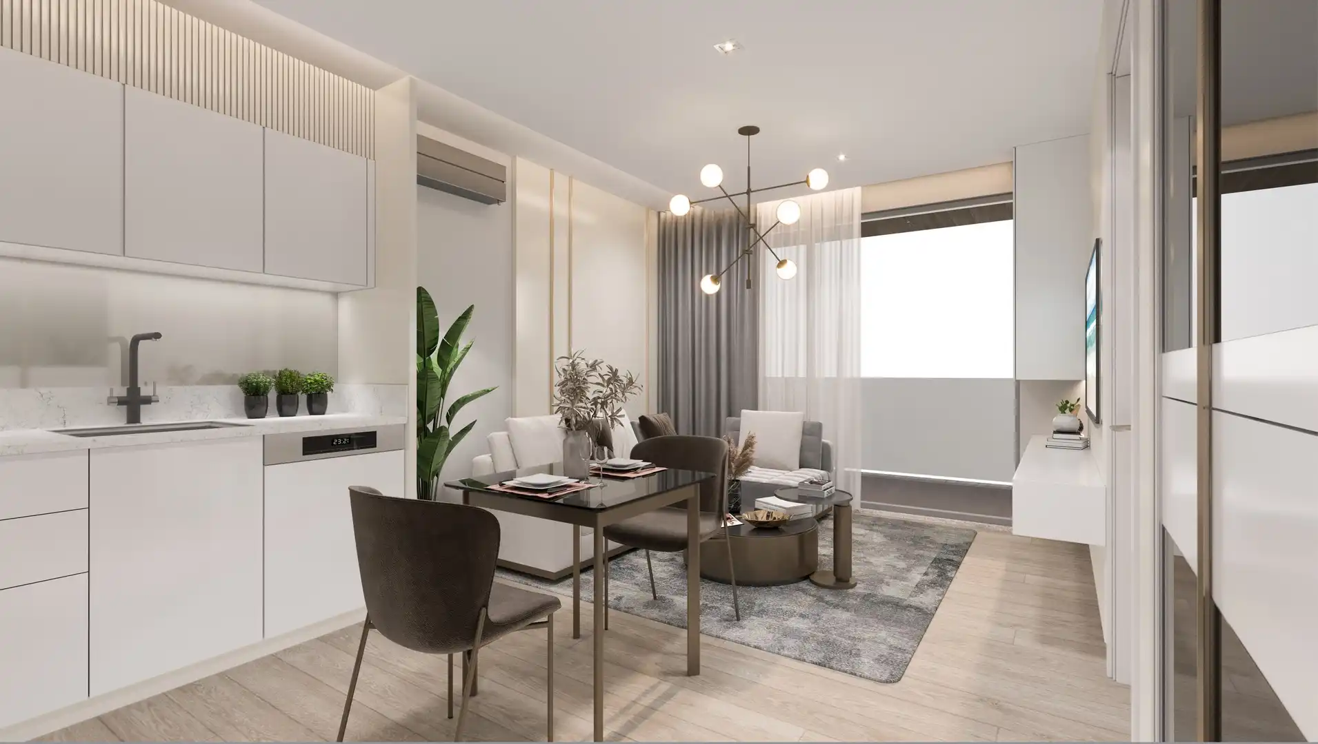 Изображение Квартиры 1+1 и 2+1 в новом современном комплексе в Алтынташ